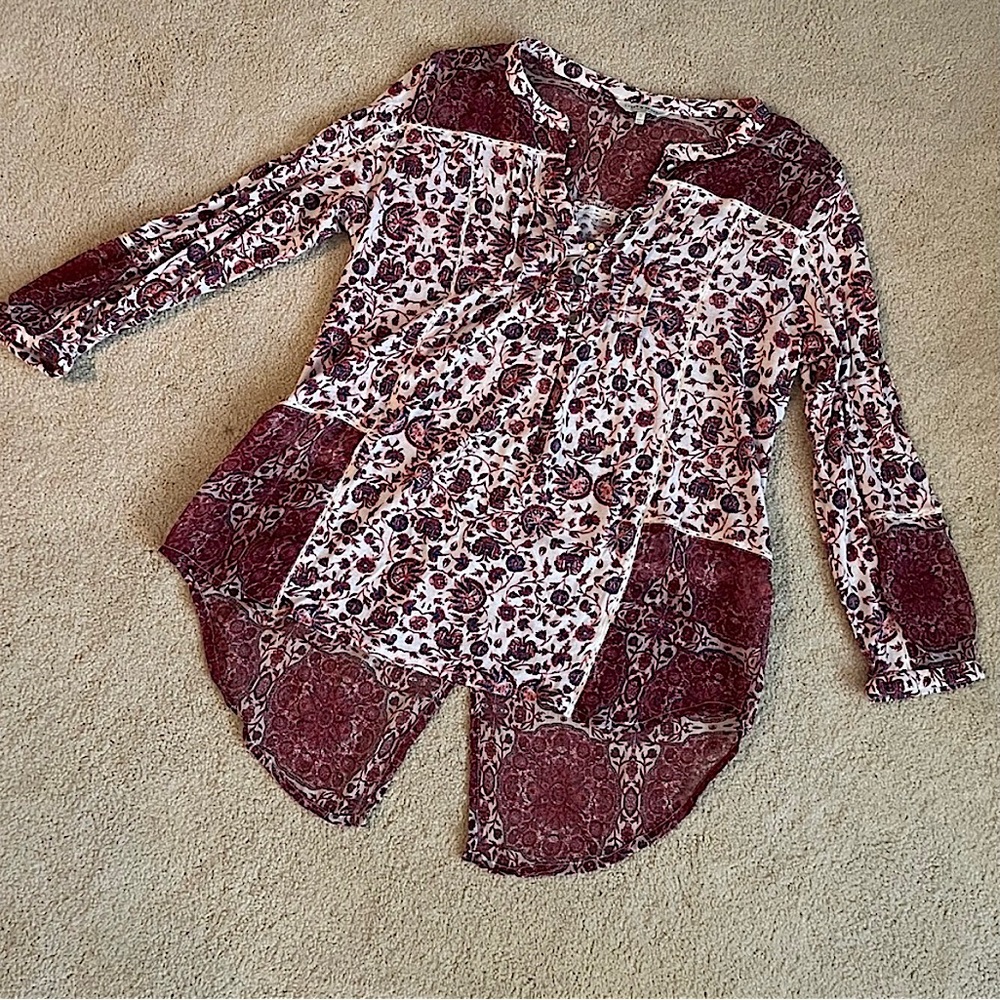 🎉HP🎉 LUCKY Brand Peasant Boho Blouse